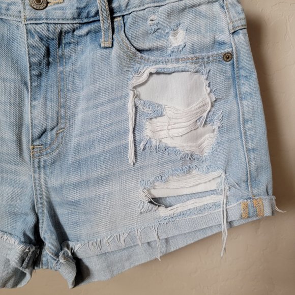 Abercrombie & Fitch Distressed Cutoff Denim Jean Shorts - Picture 6 of 14